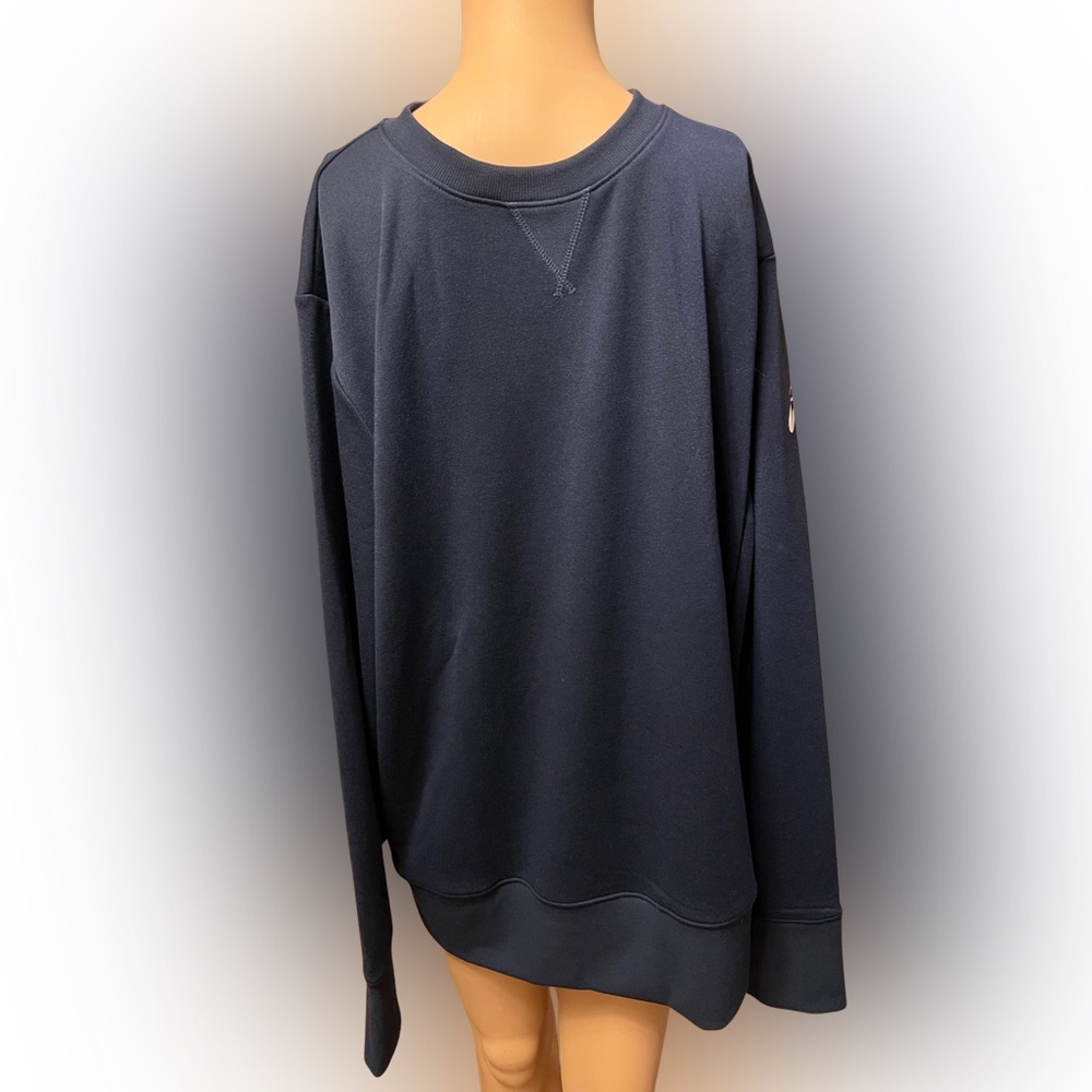ASICS Women French Terry Sweatshirt.  Size ? Navy NWT